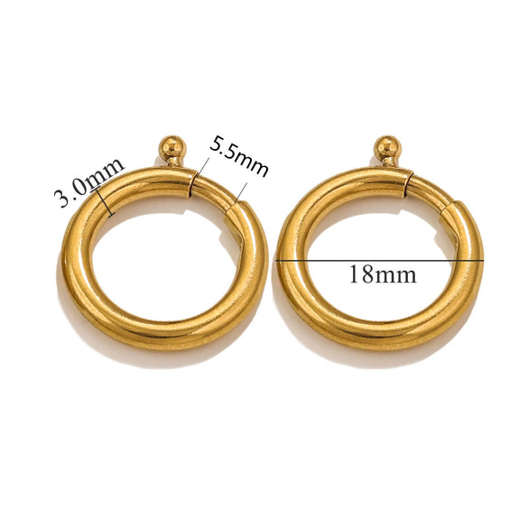 Necklace Buckle Jewelry Accessories Stainless Steel Round Spring Buckle Original Design Geometric Electroplating