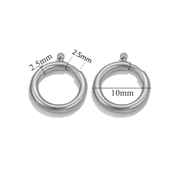 Necklace Buckle Jewelry Accessories Stainless Steel Round Spring Buckle Original Design Geometric Electroplating