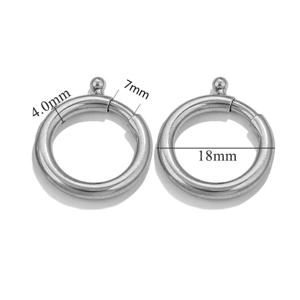 Necklace Buckle Jewelry Accessories Stainless Steel Round Spring Buckle Original Design Geometric Electroplating