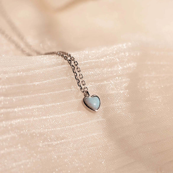 Necklace Butterfly Real Opal Mixed Gemstone Setting Titanium Steel Insect Pattern