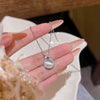 Necklace Cat's Eye Bow Titanium Steel Copper Set With Zirconia