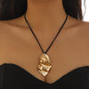 Necklace Choker Metal Alloy Velvet Geometric Asymmetrical Liquid Pleated Pendant For Women