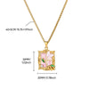 Necklace Clavicle Chain Stainless Steel Geometric Style Electroplating String Of Pearls For Women
