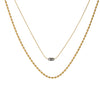 Necklace Clavicle Chain Stainless Steel Titanium Steel Doublelayer Contrasting Color Barrel Bead Electroplating