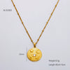 Necklace Clavicle Chain Titanium Steel Stainless Steel 18K Gold Electroplated Heart Stars Round Pendant Bamboo Chain