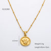 Necklace Clavicle Chain Titanium Steel Stainless Steel 18K Gold Electroplated Heart Stars Round Pendant Bamboo Chain