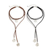 Necklace Cloth Alloy Geometric Tassel Winding Knotted Bow