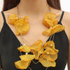 Necklace Cloth Crystal Geometric Pure Handmade Flower