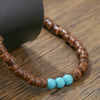 Necklace Coconut Shell Turquoise Handmade Geometric Style Unisex