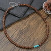 Necklace Coconut Shell Turquoise Handmade Geometric Style Unisex