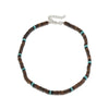 Necklace Coconut Shell Wooden Beads Turquoise Geometric Handmade Men's