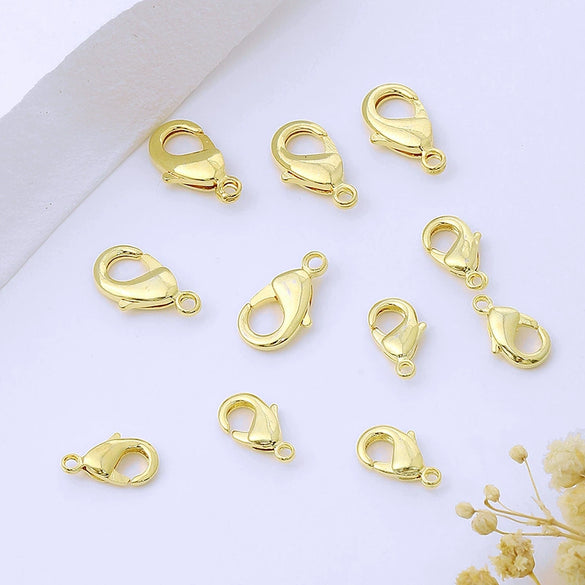 Necklace Connecting Buckle Lobster Clasp Alloy 18K Gold Plated Allmatching Geometric Electroplated Diy Accessories