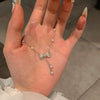 Necklace Copper Alloy Bow Tassel Electroplating Women's Light Luxury Niche Highend Accessory