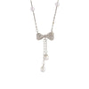 Necklace Copper Alloy Bow Tassel Electroplating Women's Light Luxury Niche Highend Accessory