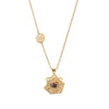 Necklace Copper Alloy Flower Rotatable Electroplating Zircon