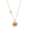 Necklace Copper Alloy Flower Rotatable Electroplating Zircon