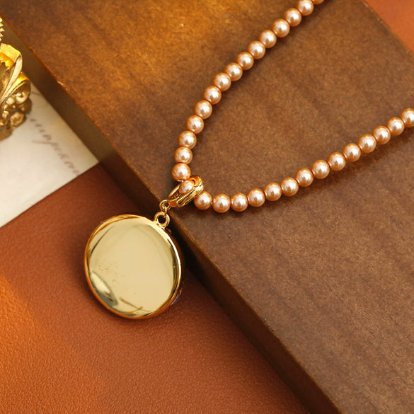Necklace Copper Alloy Pearl Geometric Microinlaid Zircon Electroplating Rose Flower Oil Painting Ceramic Clay Threedimensional Woolen Chain For Women