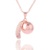 Necklace Copper Angel Wings Geometric Electroplating Design
