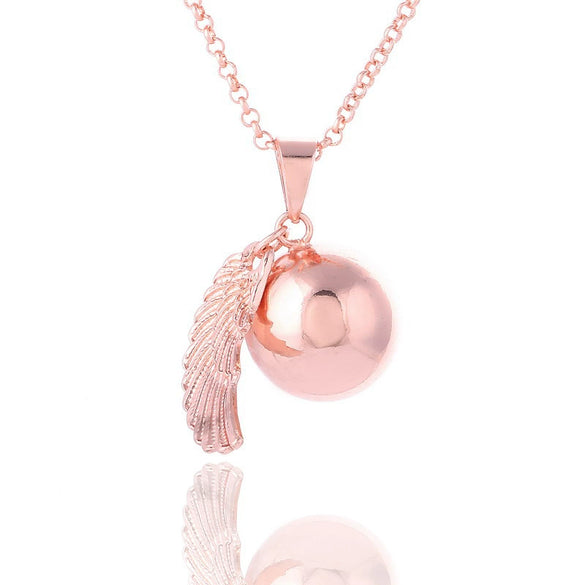Necklace Copper Angel Wings Geometric Electroplating Design