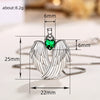 Necklace Copper Angel Wings Mixed Gem Inlay Electroplating For Women