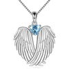 Necklace Copper Angel Wings Mixed Gem Inlay Electroplating For Women