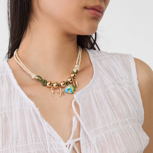 Necklace Copper Animal Zodiac Electroplating Fashion Summer Ocean Series