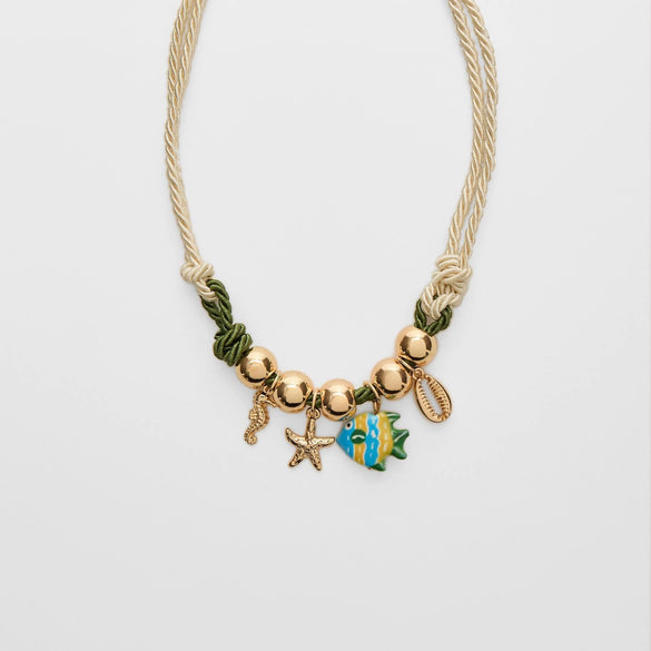 Necklace Copper Animal Zodiac Electroplating Fashion Summer Ocean Series
