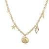 Necklace Copper Animal Zodiac Geometric Flower Style With Zirconia And Rectangular Chain