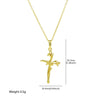 Necklace Copper Brass Plated December Flower Cross O Word Chain Pendant For Women