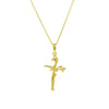 Necklace Copper Brass Plated December Flower Cross O Word Chain Pendant For Women