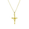 Necklace Copper Brass Plated December Flower Cross O Word Chain Pendant For Women