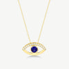 Necklace Copper Devil's Eye Microinlay Design For Ladies