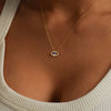 Necklace Copper Devil's Eye Microinlay Design For Ladies