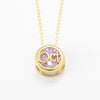 Necklace Copper Doublesided Hollow Constellation Letters Numbers Text Plated Real Gold Colorpreserving Pendant Clavicle Chain