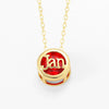 Necklace Copper Doublesided Hollow Constellation Letters Numbers Text Plated Real Gold Colorpreserving Pendant Clavicle Chain