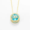Necklace Copper Doublesided Hollow Constellation Letters Numbers Text Plated Real Gold Colorpreserving Pendant Clavicle Chain
