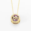 Necklace Copper Doublesided Hollow Constellation Letters Numbers Text Plated Real Gold Colorpreserving Pendant Clavicle Chain