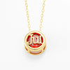 Necklace Copper Doublesided Hollow Constellation Letters Numbers Text Plated Real Gold Colorpreserving Pendant Clavicle Chain