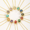 Necklace Copper Doublesided Hollow Constellation Letters Numbers Text Plated Real Gold Colorpreserving Pendant Clavicle Chain