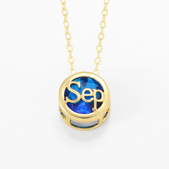 Necklace Copper Doublesided Hollow Constellation Letters Numbers Text Plated Real Gold Colorpreserving Pendant Clavicle Chain