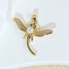 Necklace Copper Dragonfly Micropaved With Colorful Zircon Animal Pattern Retro Style