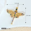 Necklace Copper Dragonfly Micropaved With Colorful Zircon Animal Pattern Retro Style