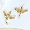 Necklace Copper Dragonfly Micropaved With Colorful Zircon Animal Pattern Retro Style