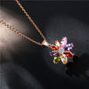 Necklace Copper Electroplating Flowers Design Female Cold Style Pendant Necklace