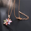 Necklace Copper Electroplating Flowers Design Female Cold Style Pendant Necklace