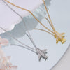 Necklace Copper Electroplating Light Luxury Small Plane Pendant For Women