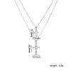 Necklace Copper Geometric Double Cross Pendant Mixed Gem Inlay Electroplating For Women