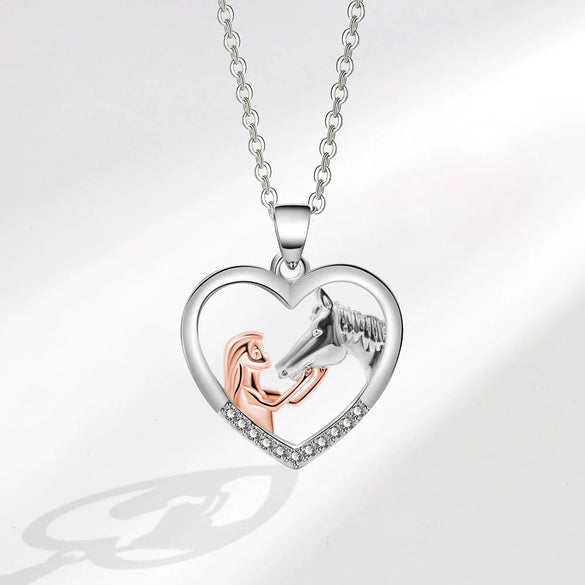 Necklace Copper Geometric Electroplating Heart Style For Women