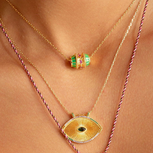 Necklace Copper Geometric Electroplating 18K Gold Color Preservation