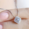 Necklace Copper Geometric Electroplating Mixed Gem Inlay Women's Box Chain